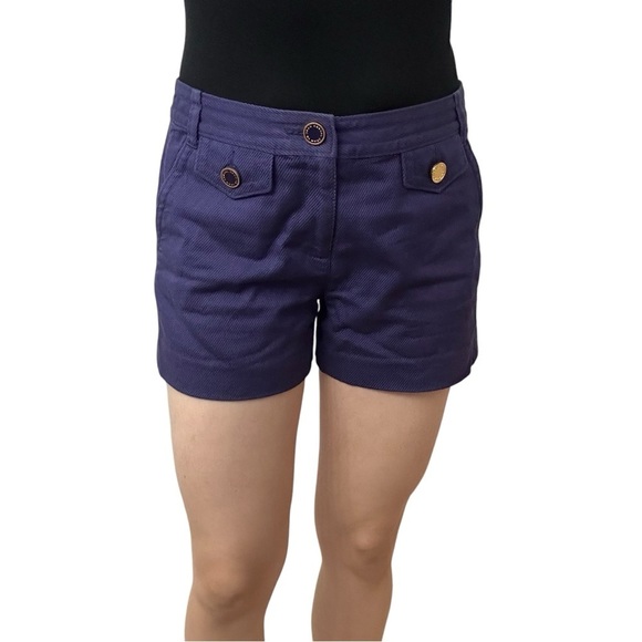Marc by Marc Jacobs Shorts Preppy Purple Cotton Twee Nautical Size 6 Small - Picture 1 of 7